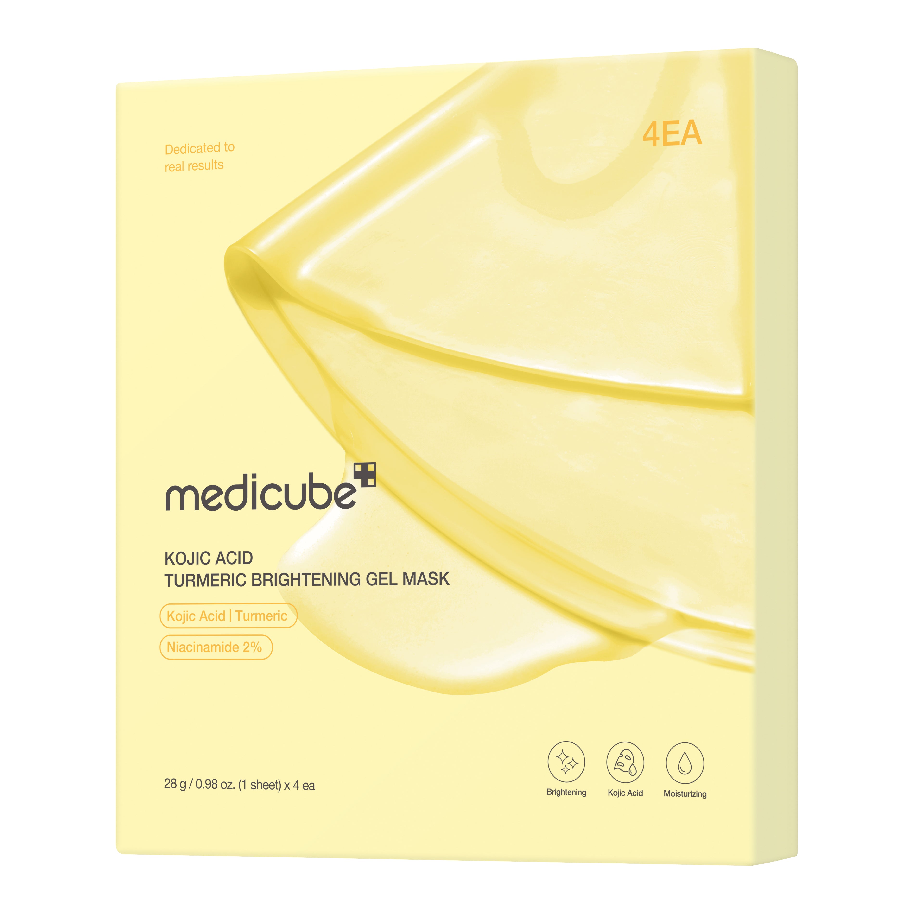 Medicube Kojic Acid Turmeric Brightening Gel Mask Box- 4 Stk.